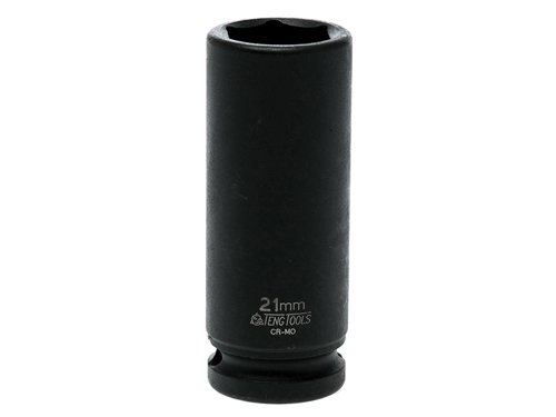 TEN Deep Impact Socket Hexagon 6-Point 1/2in Drive 21mm