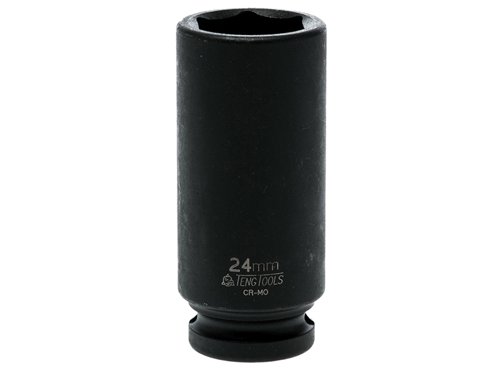 TEN Deep Impact Socket Hexagon 6-Point 1/2in Drive 24mm