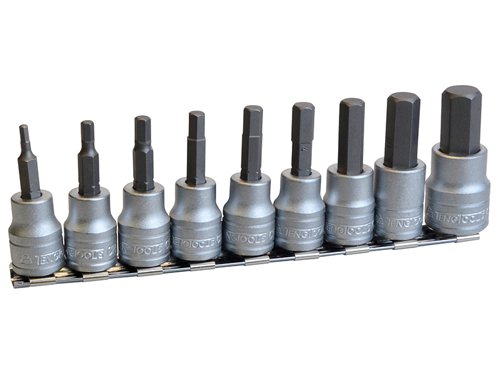 TEN M3812 Socket Clip Rail Hex Socket Metric 3/8in Drive
