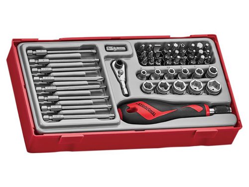 TEN TTMDQ49 Bit & Quick Chuck Driver Set, 49 Piece - 1/4in Drive