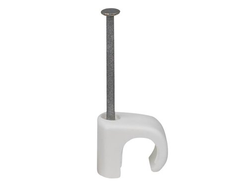 TIL Cable Clip Round 5-7 White 1.2 x 20mm Box 100