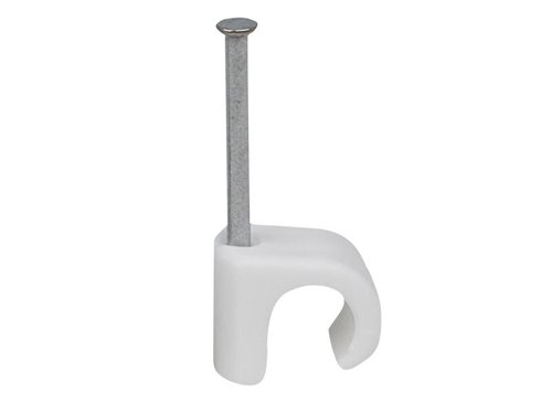 TIL Cable Clip Round 8-12 White 2.0 x 30mm Box 100