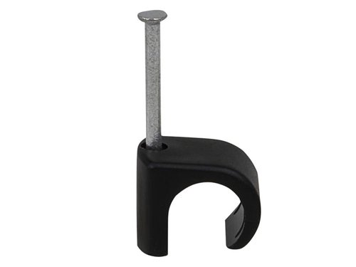 TIL Cable Clip Round 10-14 Black 2.0 x 30mm Box 100