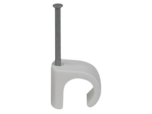 TIL Cable Clip Round 12-16 White 2.0 x 35mm Box 100