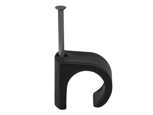 TIL Cable Clip Round 14-20 Black 2.0 x 35mm Box 100