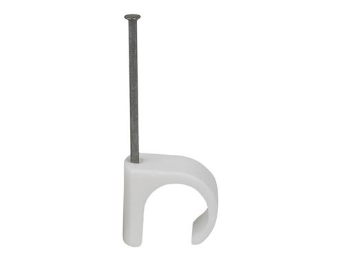 TIL Cable Clip Round 18-22 White 2.0 x 55mm Box 100