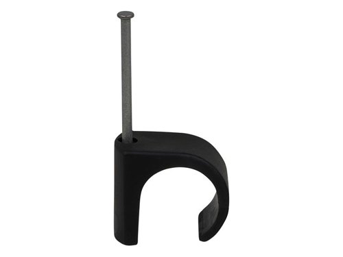 TIL Cable Clip Round 18-22 Black 2.0 x 55mm Box 100