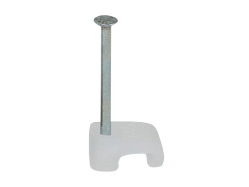 TIL Cable Clip Flat 2x4 Clear 1.2 x 16mm Box 100