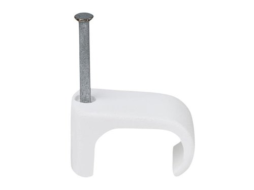 TIL Cable Clip Flat 9x18 White 2.0 x 30mm Box 100