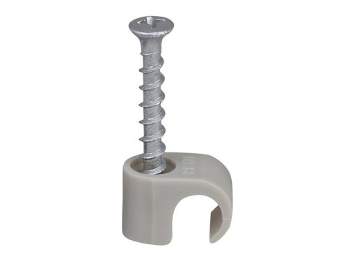 TIL Screw Clip Round 10-14 Grey PH2 x 33mm Box 100