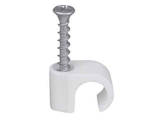 TIL Screw Clip Round 14-18 Grey White PH2 x 40mm Box 100