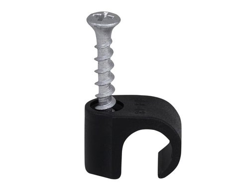 TIL Screw Clip Round 14-18 Black PH2 x 40mm Box 100
