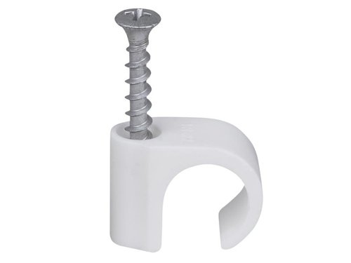 TIL Screw Clip Round 18-22 White PH2 x 40mm Box 50