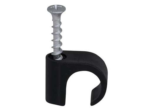 TIL Screw Clip Round 18-22 Black PH2 x 45mm Box 50