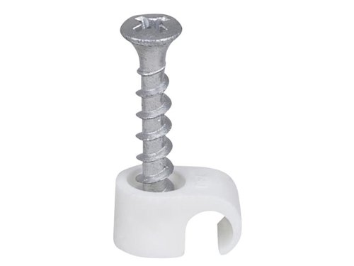 TIL Screw Clip Round 7-10 White PH2 x 33mm Box 100