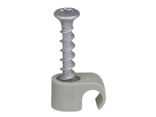 TIL Screw Clip Round 7-10 Grey TX20 x 33mm Box 100