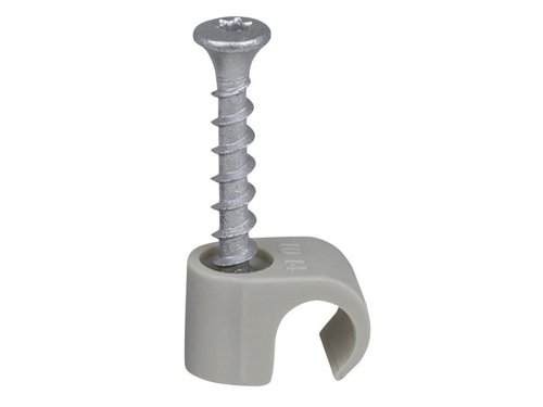 TIL Screw Clip Round 10-14 Grey TX20 x 33mm Box 100
