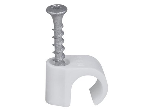 TIL Screw Clip Round 14-18 White TX20 x 40mm Box 100