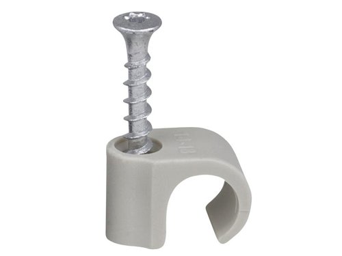 TIL Screw Clip Round 14-18 Grey TX20 x 40mm Box 100