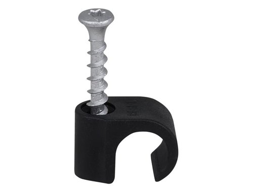 TIL Screw Clip Round 14-18 Black TX20 x 40mm Box 100