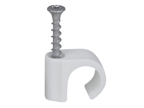 TIL Screw Clip Round 18-22 White TX20 x 40mm Box 50