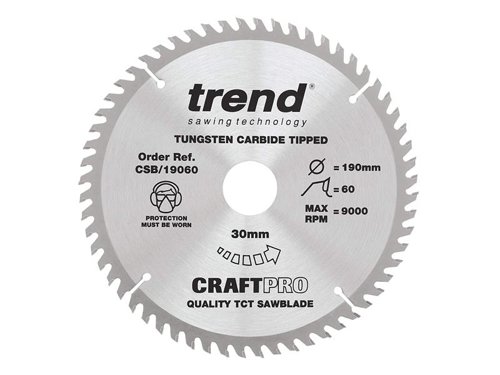 TRE CSB/19060 Craft Pro Saw Blade 190 x 30mm x 60T