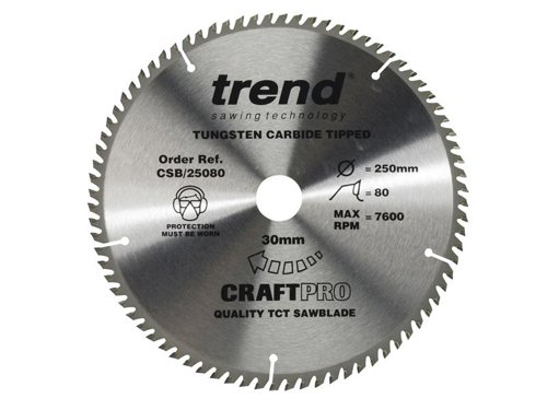 TRE CSB/25080 Craft Pro Saw Blade 250 x 30mm x 80T