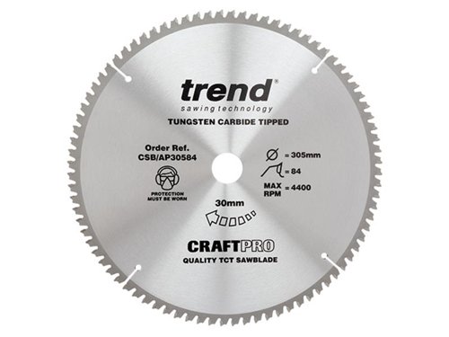 TRE CSB/AP30584 Craft Pro Saw Blade for Aluminium & Plastic 305 x 30mm x 84T