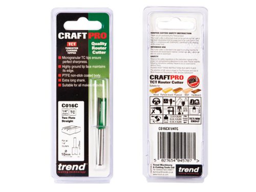 TRE C016C x 1/4 TCT Two Flute Cutter 10.0 x 25.0mm