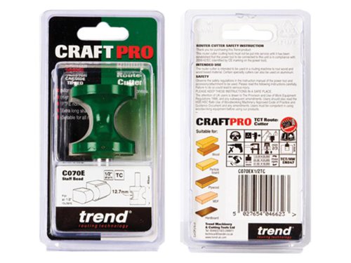 TRE C070E x 1/2 TCT Staff Bead 12.7mm Radius