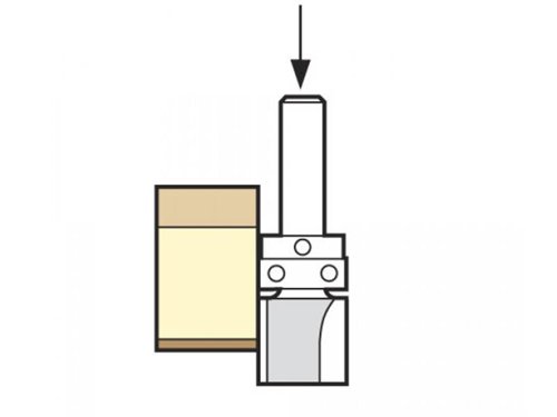 TREC121B14TC Trend C121B x 1/4 TC Bearing Guided Template Profile Cutter 12.7mm x 9.5mm