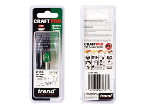 TRE C124 x 1/4 TCT Two Flute Cutter 12.7 x 12.7mm
