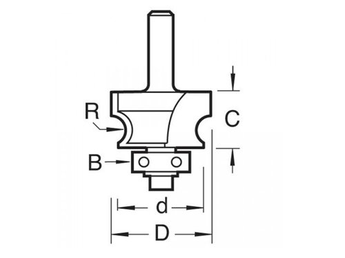 TREC14014TC Trend C140 x 1/4 TCT Bearing Guided Corner Bead 3.2mm Radius