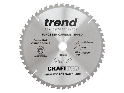 TRE CSB/CC30548 CraftPro Mitre Saw Blade 305 x 30mm x 48T