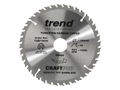 TRE CSB/18040 CraftPro Saw Blade 180 x 30mm x 40T