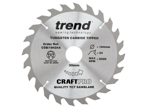 TRE CSB/18424A CraftPro Circular Saw Blade 184 x 30mm x 24T