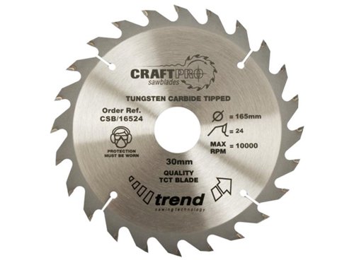 TRE CSB/19024A CraftPro Saw Blade 190 x 16mm x 24T