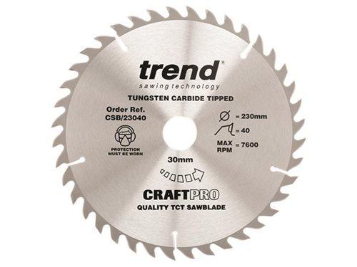 TRE CSB/23040 Craft Pro Saw Blade 230 x 30mm x 40T