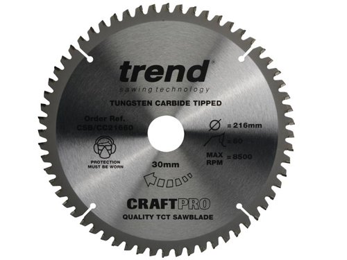 TRE CSB/CC21660 CraftPro Mitre Saw Blade 216 x 30mm x 60T