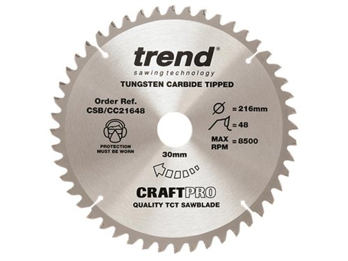 TRE CSB/CC21648 CraftPro Saw Blade 216 x 30mm x 48T