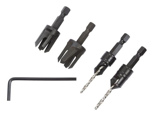 TRE SNAP/PC/A Snappy Countersink & Plug Cutter Set, 4 Piece