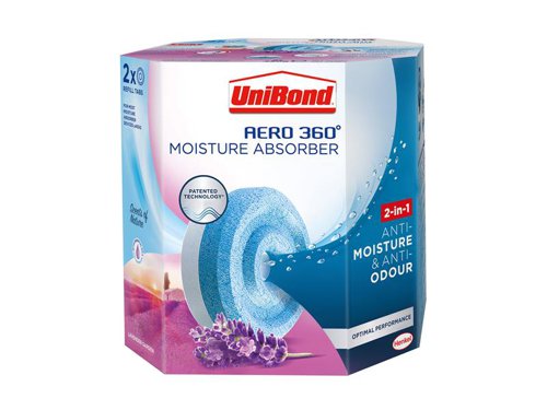 UniBond Aero 360 Moisture Absorber Lavender Garden Refills (Pack 2)