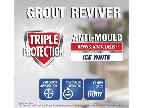 UNI998703 UniBond White Grout Reviver Pen 7ml