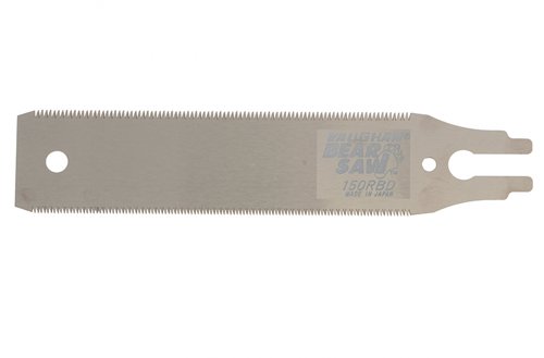 Replacement double edged blade for the Vaughan BS150D Bear Saw.Made from spring steel and plated for rust resistance. With specially ground triple edged teeth, which are impulse hardened.Blade length: 150mm (5.1/2 inch).