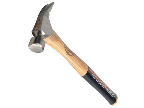 The Dalluge Trim Hammer has a compact, lightweight design which make these hammers ideal for finish and trim work. With a drop-forged, fully polished steel head that has a smooth face for driving nails flush without marking. The 14in handle is made from American grown hickory.Available with a Straight or Curved Handle.Size: 450g (16oz).Dalluge Trim Hammer Plain Face Straight HandleSize: 450g (16oz).