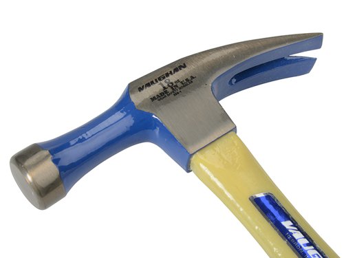 The Vaughan E18F Electrician’s Hammer has a fibreglass handle. Its head is fully polished and forged from high-carbon steel for excellent strength. It has a round extra-long pole, meaning it is ideal for reaching into electrical junction boxes.The Electrician’s Hammer has a patented hollow core in its fibreglass handle to absorb shock and provide superb balance. It has a steel wedged and epoxy-sealed eye and an exclusive air cushioned, slip-resistant grip.Weight: 510g (18oz).Handle length: 355mm (14in).Made in the USA.