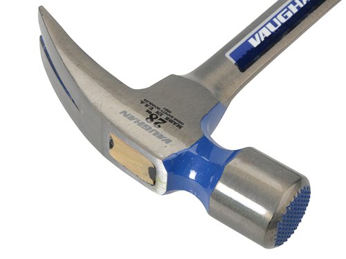 This Vaughan Straight Claw Ripping Hammer has a solid steel construction with a fully polished head, octagon neck and round face. It is forged from high-carbon steel.The hammer has a patented Shock-Blok™ plug in its head, using hickory and rubber to absorb shock. An exclusive air cushioned, slip-resistant grip provides comfortable use.Sizes: 450g (16oz), 570g (20oz) and 800g (28oz).Made in the USA.The Vaughan R606M Ripping Hammer has the following specifications:Weight: 800g (28 oz.).Handle length: 405mm (16 inch).Face: Milled.