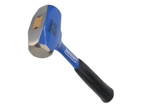 The Vaughan Drilling Club hammer designed for striking star drills, cold chisels, brick bolsters, and punches. With rust-resistant blue finish and polished striking faces with generous bevels.Forged from high-carbon steel and with a patented Shock-Blok™ plug in its head, using hickory and rubber to absorb shock. Exclusive air cushioned slip-resistant grip for comfortable use.Made in the USA.Weight: 3 lb.Handle Length: 280mm (11in).
