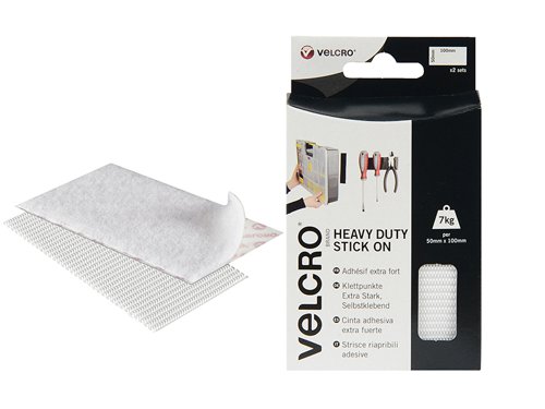 VELCRO® Brand VELCRO® Brand Heavy-Duty Stick On Strips (2) 50 x100mm White