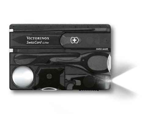 VICJSWCLONB Victorinox SwissCard Lite Translucent Black Blister Pack